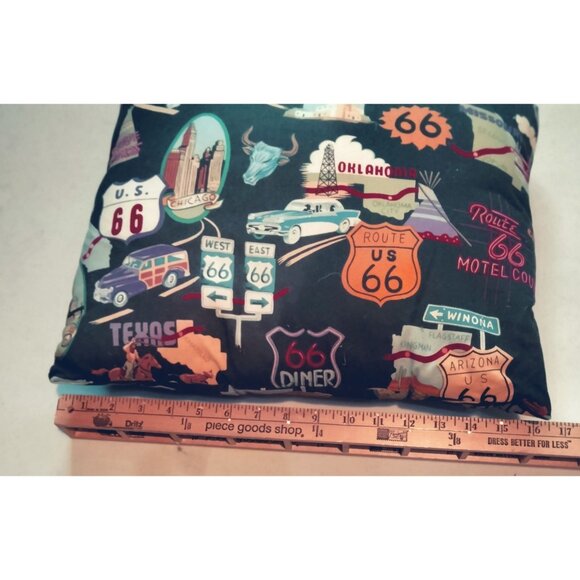 Route 66 Vintage Map Decorative Throw Pillow Camper Motorhome Travel Trailer - Picture 2 of 7